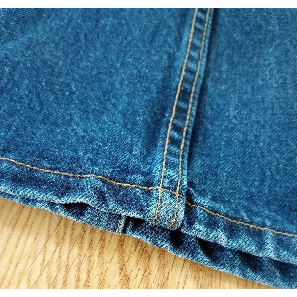 Vintage Levi's Red Tab Denim Jean Skirt Size 12 Blue 100% Cotton Knee Length USA
